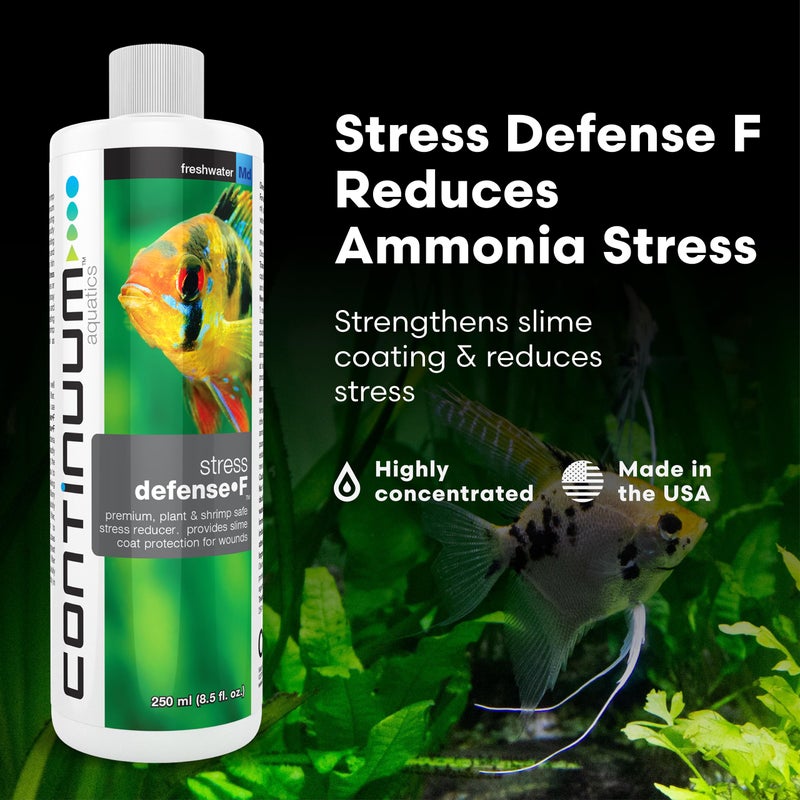 Continuum Aquatics Stress Defense F for Freshwater & Brackish Aquariums â€“ Reduces Ammonia Stress â€“ Boosts Slime Coat â€“ Aids Fish Recovery & Transport, 500 ml - Image 2